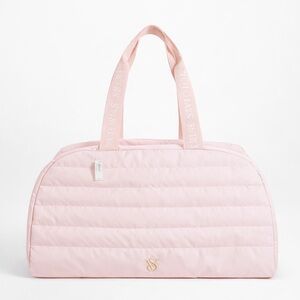 Victoria's Secret Light Pink Quilted Travel Tote